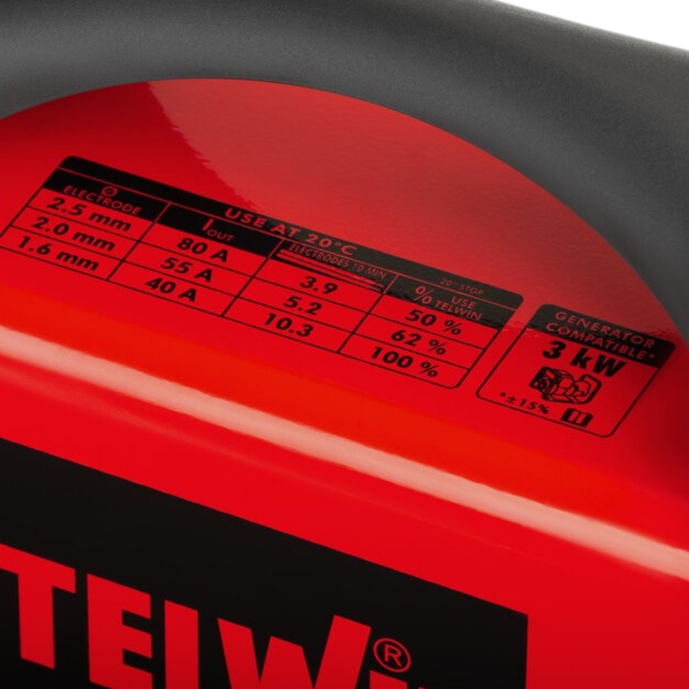 Saldatrice elettrica inverter ad arco metallico manuale 2,3 Kw in corrente continua 10/80A Force 125