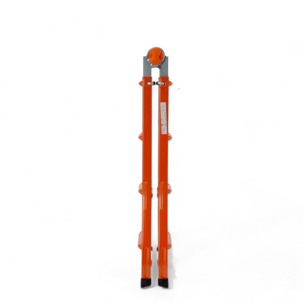 scala telescopica in acciaio verniciato 4+4 gradini altezza 376 cm sicurezza e portata max 100 kg antisdrucciolo