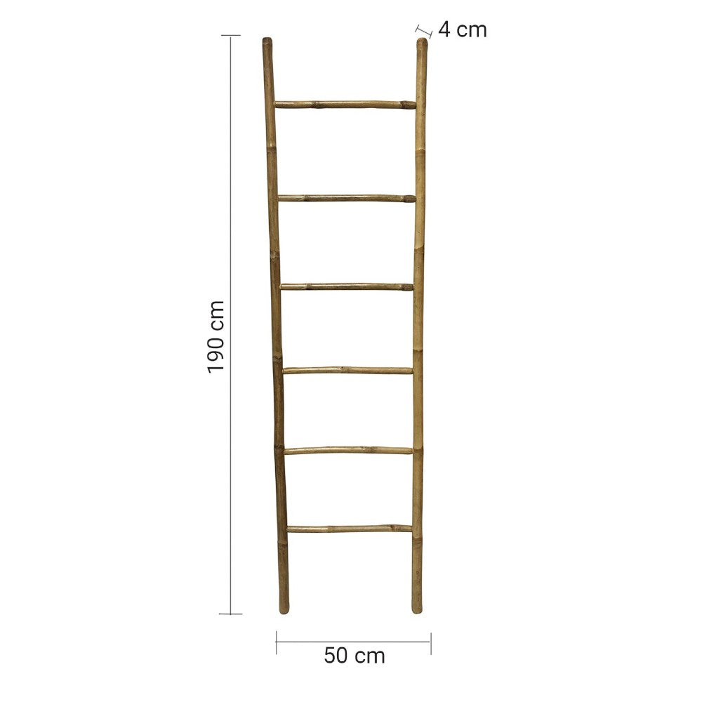 Scala portasalviette in legno bamboo panda naturale 50x4xH190 cm
