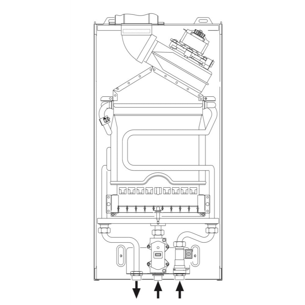 Scaldabagno a gas gpl camera stagna 33 kw "F" 17 lt. Sky Eco F
