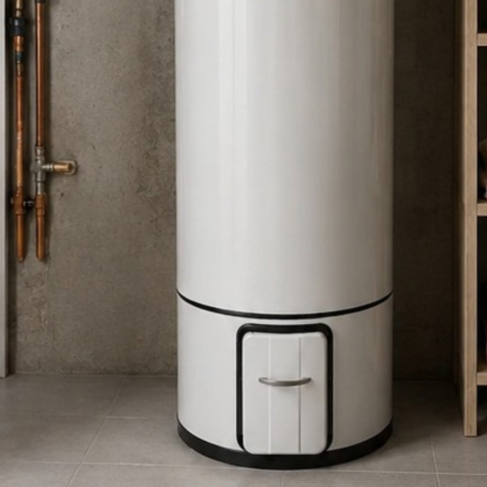 Scaldabagno verticale 80 lt a legna elettrico 1.2 Kw con termostato di regolazione e spia luminosa