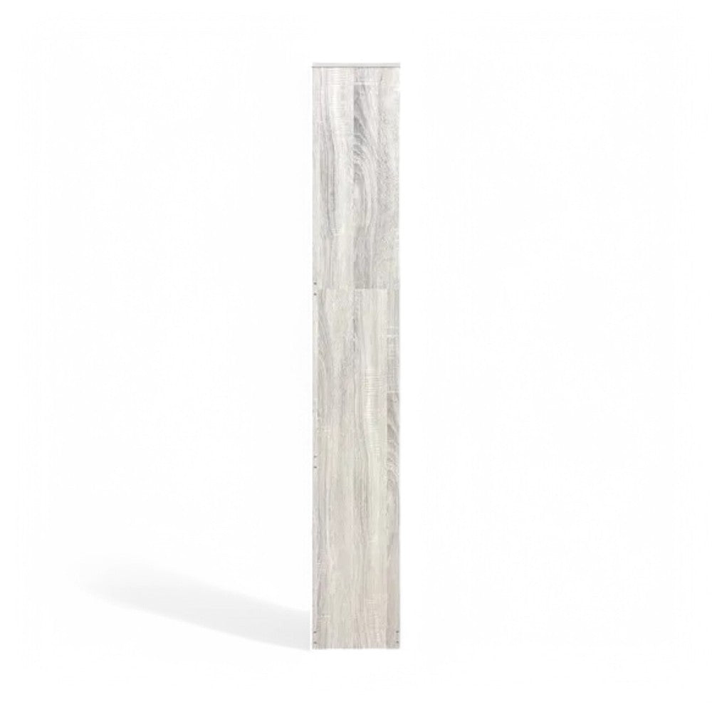 Scarpiera verticale 5 ante in legno truciolare bilaminato grigio 60x24xH180 cm
