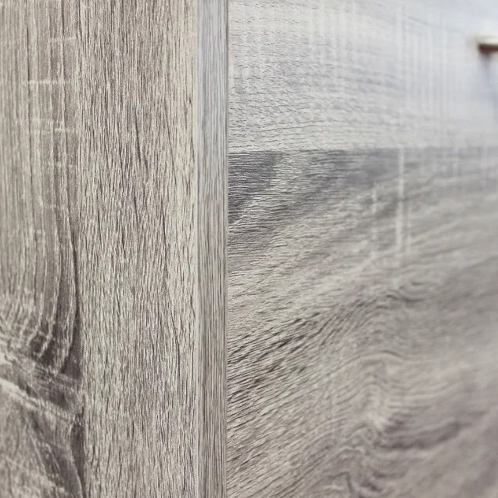 Scarpiera verticale 5 ante in legno truciolare bilaminato grigio 60x24xH180 cm