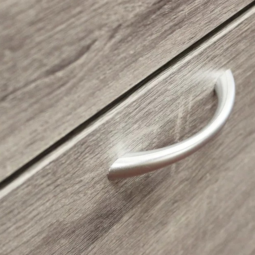 Scarpiera verticale 5 ante in legno truciolare bilaminato grigio 60x24xH180 cm