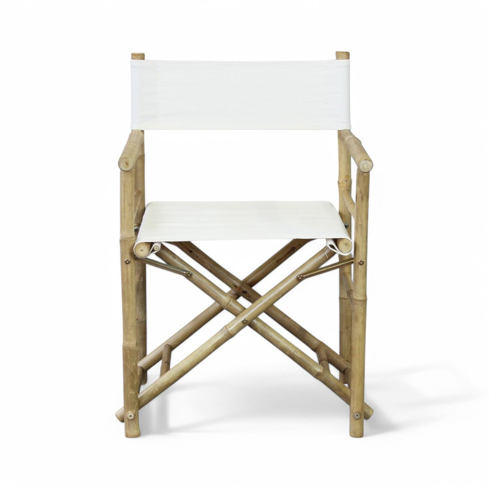 Sedia regista pieghevole in legno bamboo marrone 60x44xH88 cm per esterno