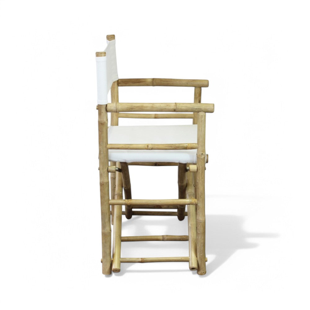 Sedia regista pieghevole in legno bamboo marrone 60x44xH88 cm per esterno