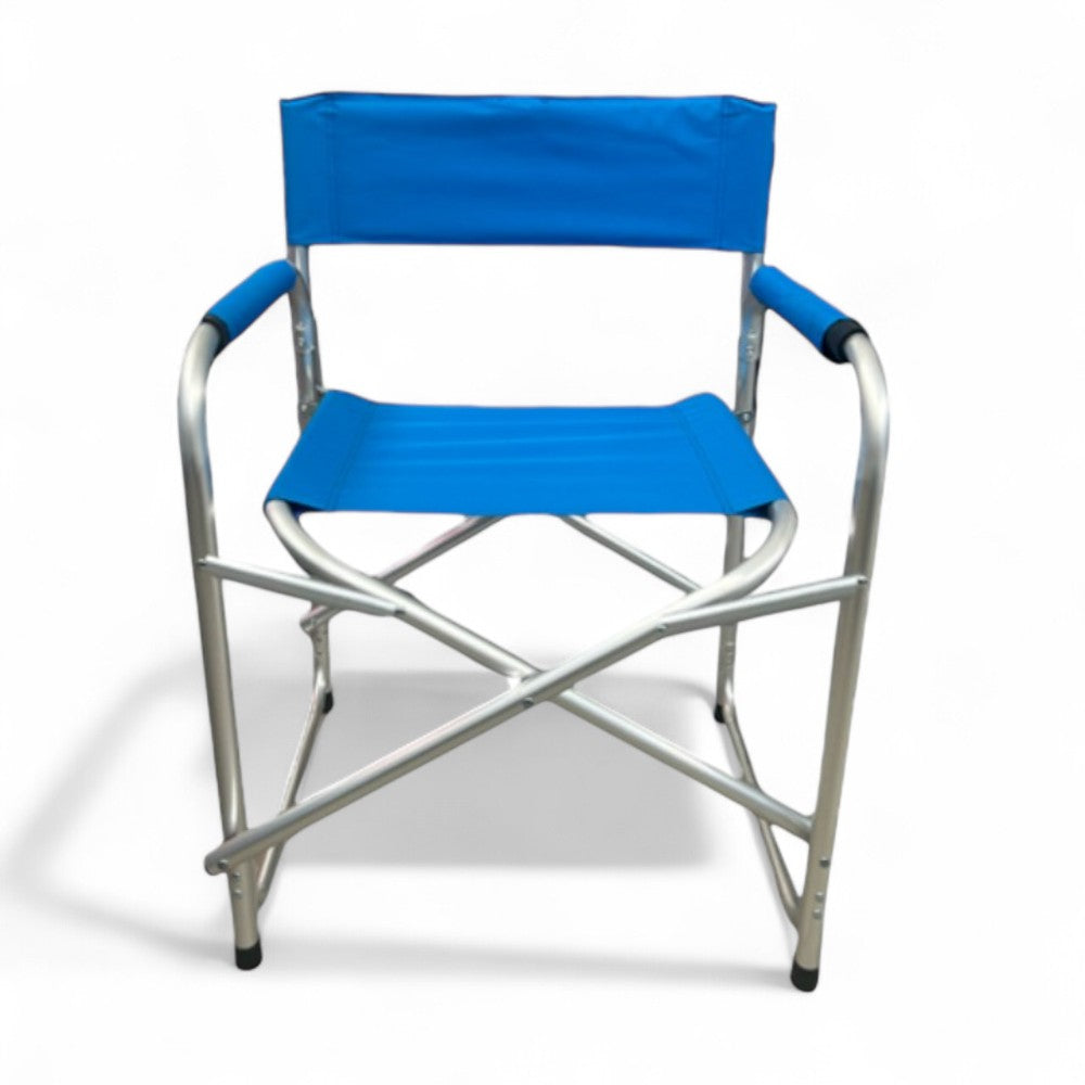 Sedia regista prendisole pieghevole in alluminio e tessuto oxford 55x47x47,5 cm