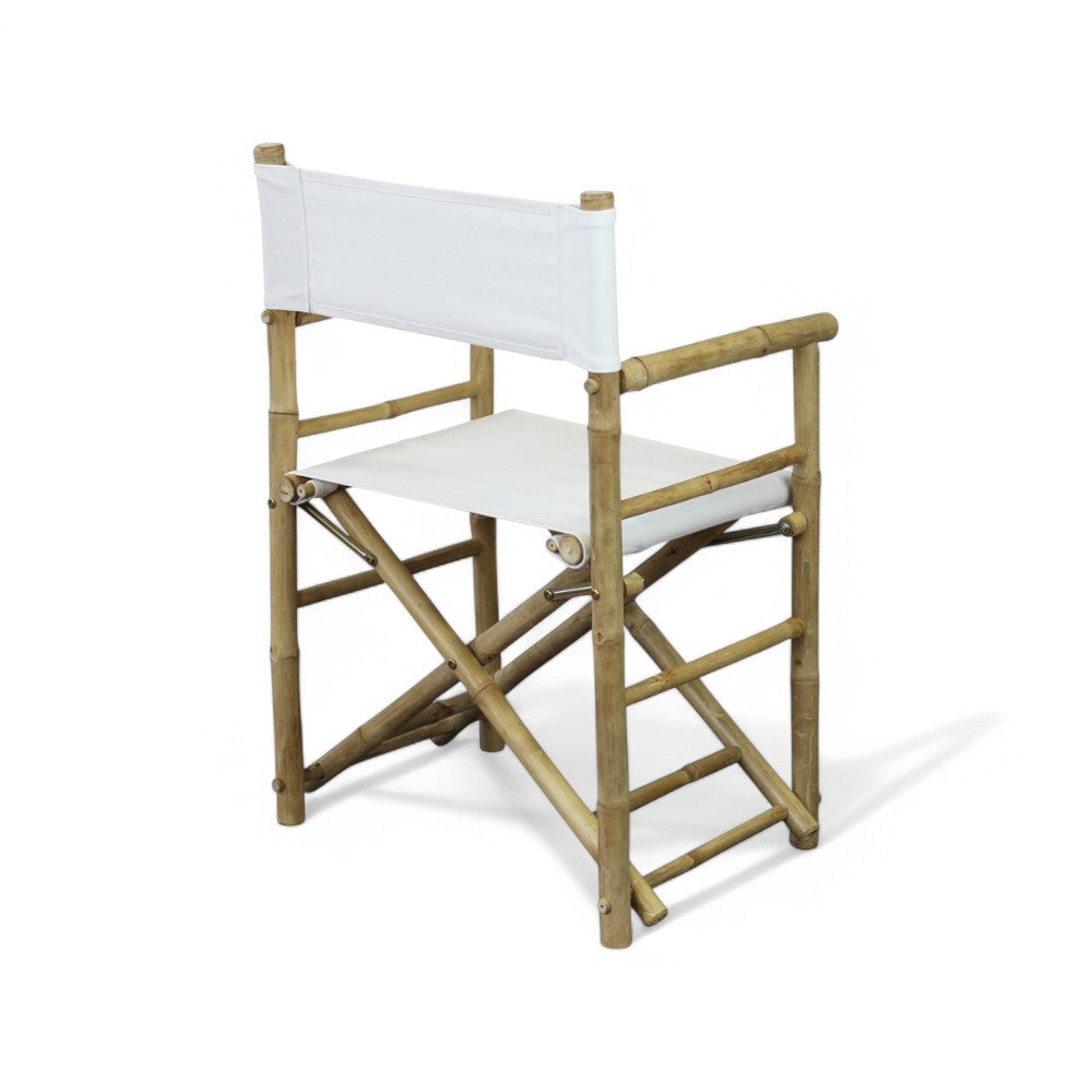 Sedia regista pieghevole in legno bamboo marrone 60x44xH88 cm per esterno