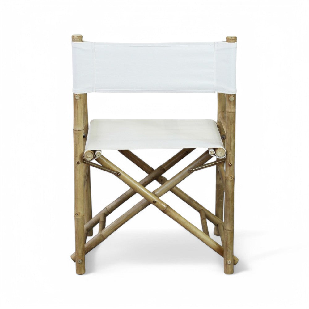 Sedia regista pieghevole in legno bamboo marrone 60x44xH88 cm per esterno