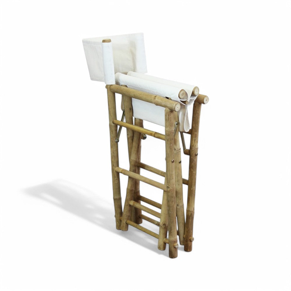 Sedia regista pieghevole in legno bamboo marrone 60x44xH88 cm per esterno