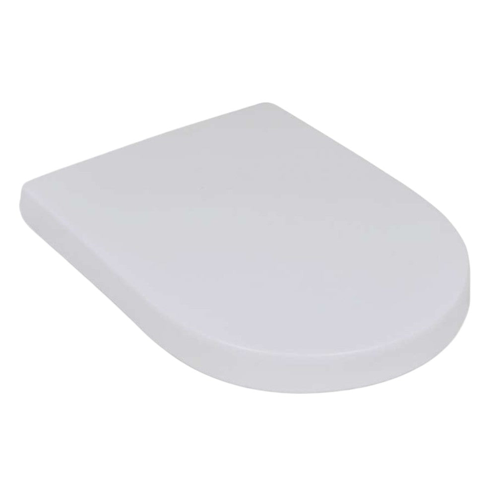 Sedile wc bianco termoindurente con cerniere in acciaio