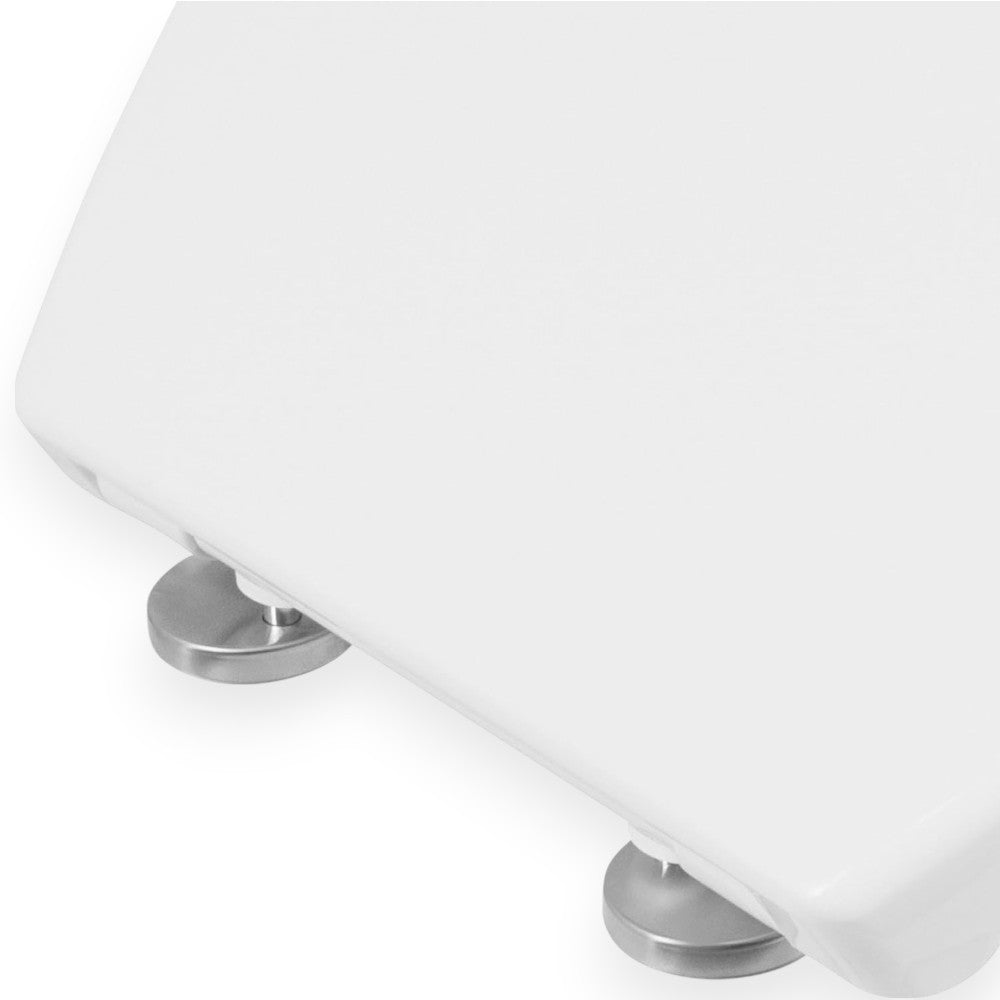 Sedile wc termoindurente bianco con cerniere gardena