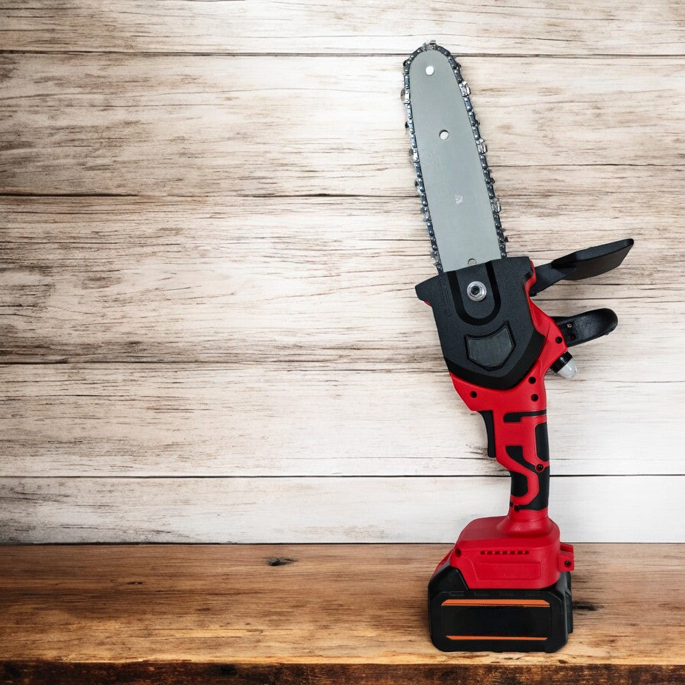 Sega a batteria 750W per potatura con barra da 20cm motore brushless due batterie 21V 4Ah