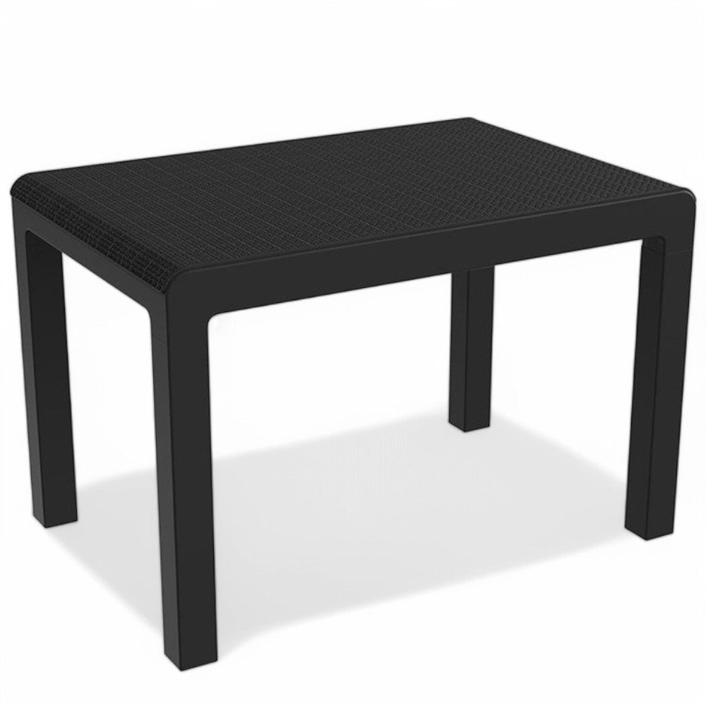 Set salotto composto da 2 sedie e un tavolino in resina riviera antracite da esterno