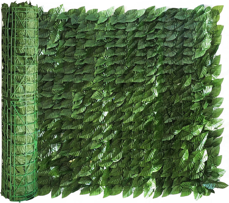 <transcy>Evergreen Artificial Ornamental Hedge with Green Ivy leaves 1x3M Garden Deluxe Collection</transcy>