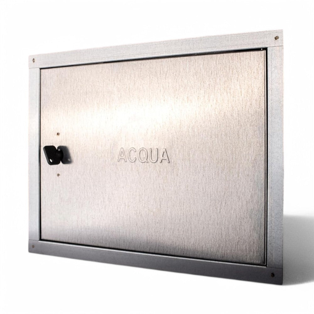 Sportello contatore acqua incassato in acciaio zincato con chiave plastica copertura sicura e resistente