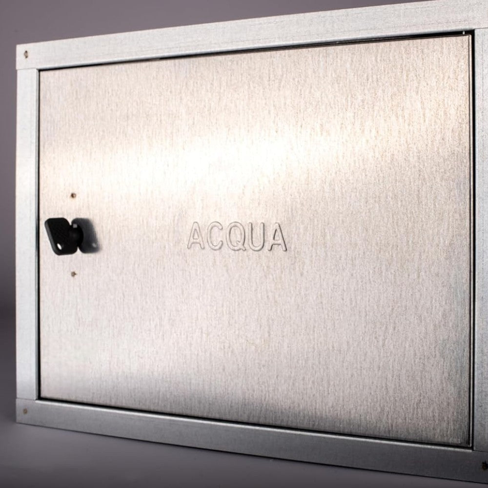 Sportello contatore acqua incassato in acciaio zincato con chiave plastica copertura sicura e resistente