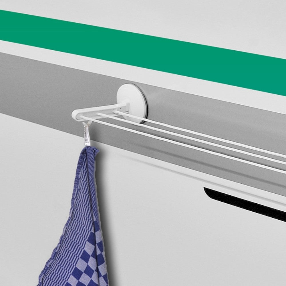 Stendibiancheria da bagno a ventosa con braccetti robusti e compatti ideale per piccoli spazi e logge facilità d'uso e montaggio