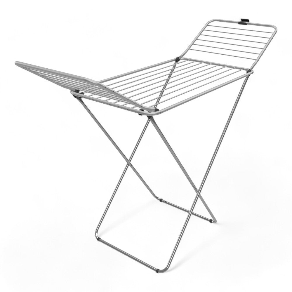 Stendibiancheria pieghevole in acciaio e alluminio con 20 metri di filo per stendere biancheria dimensioni 189x56x94 cm