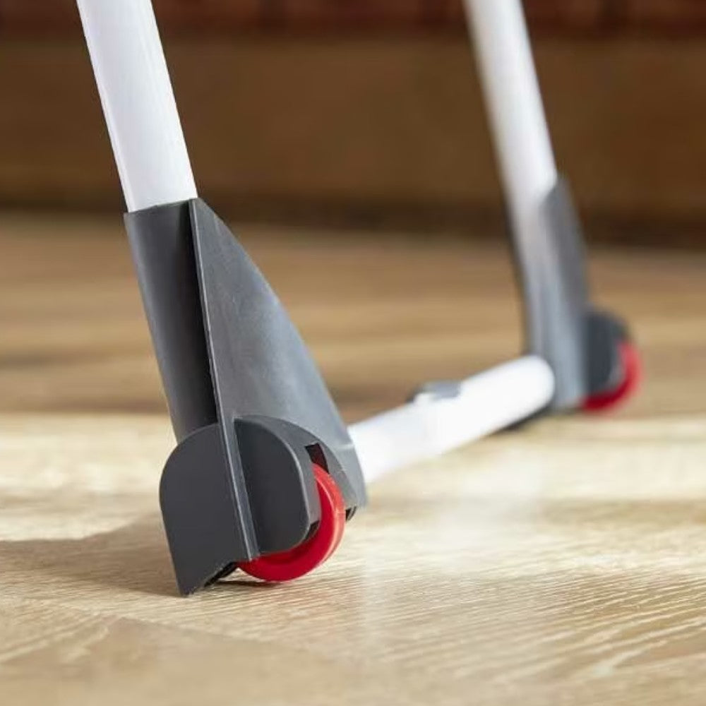 Stendibiancheria acciaio verniciato estensibile con porta calzini ruote 30 metri estensione da 117 a 205 cm