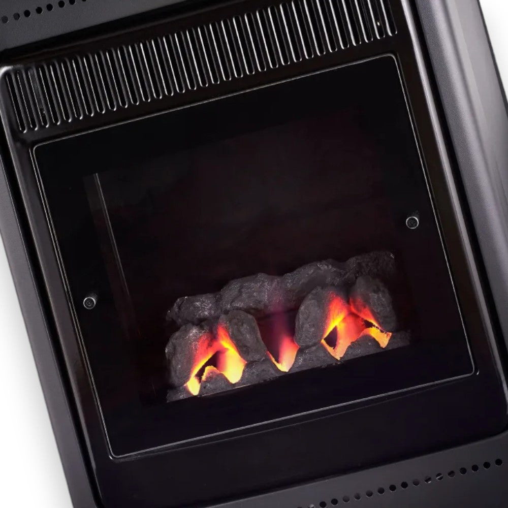 Stufa gas fiamma realistica con carbone finto 3400W