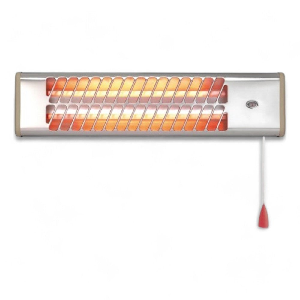 Stufa elettrica al quarzo da muro 1200W con 2 livelli di riscaldamento 53x13xH12 cm
