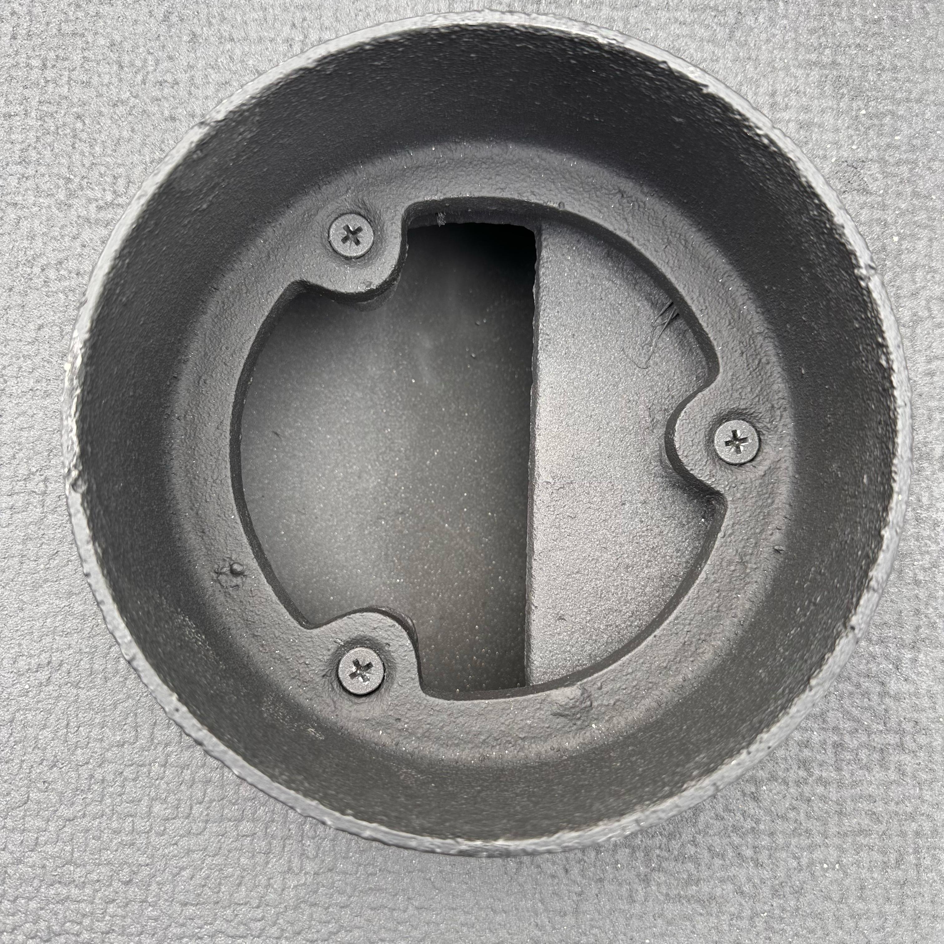 Stufa a legna in ghisa 10 kw con scarico fumi superiore e posteriore 63x43xH63 cm