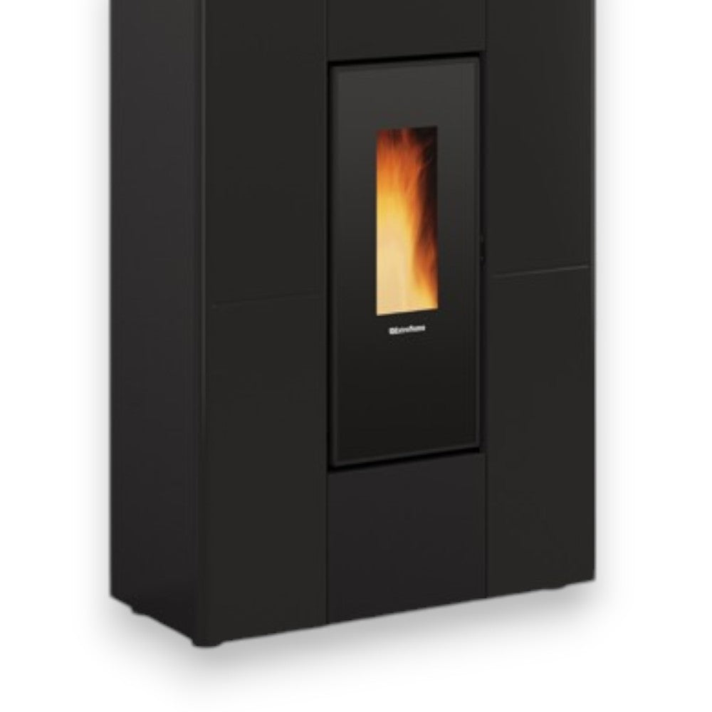 Stufa a pellet 8 Kw in ghisa nera 75x35.2xH107.7 cm Marilena plus Nordica