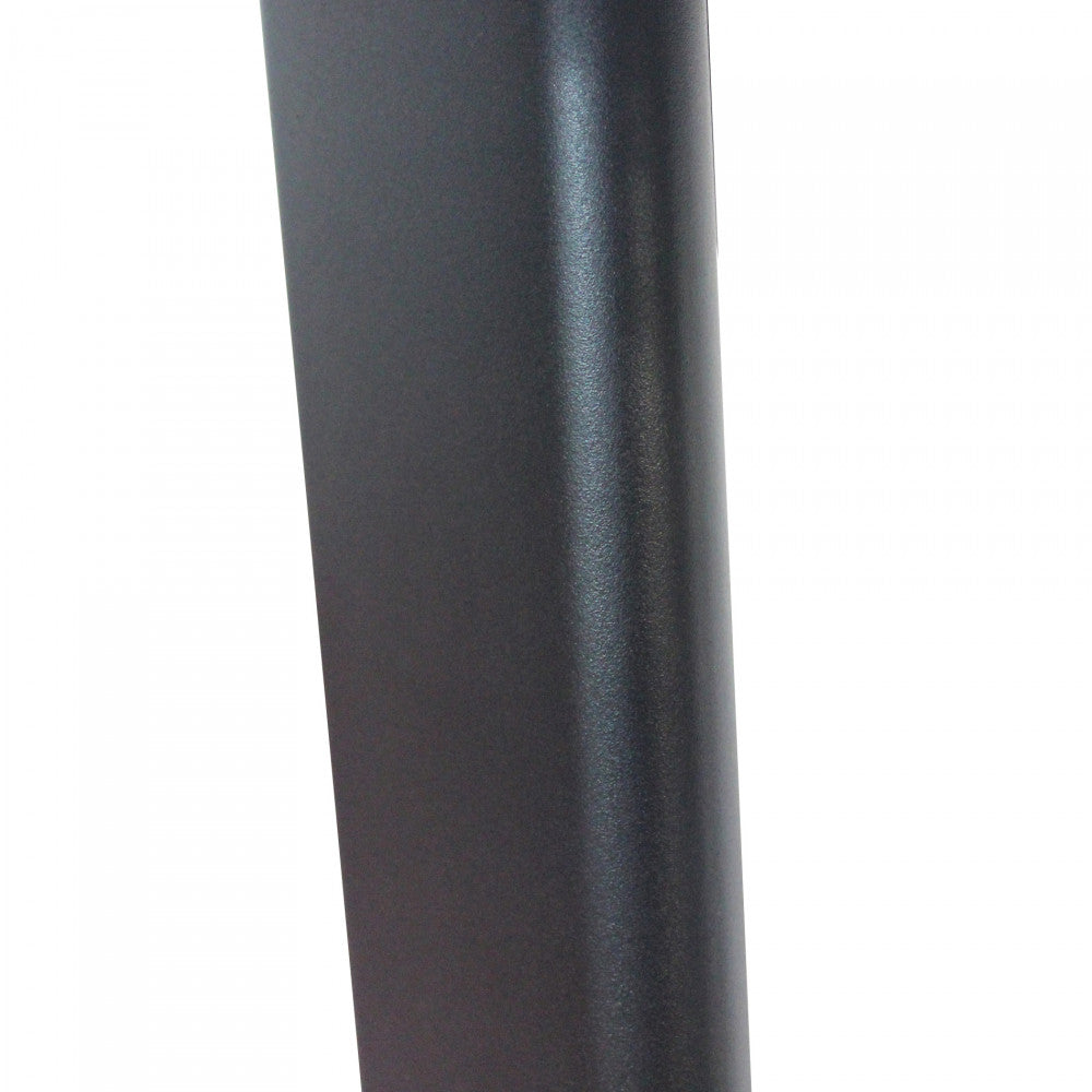 Tavolo rettangolare con struttura in metallo e piano in mdf grigio effetto pietra 90x160xH75 cm Dabber