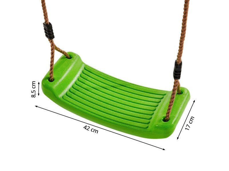 Tavoletta altalena per bambini 3-12 anni in resina resistente con corde regolabili