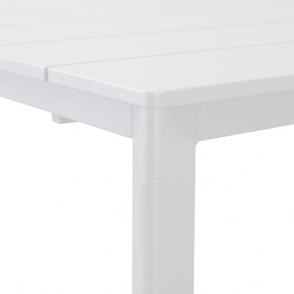 Tavolo allungabile in alluminio bianco 165/215x85xH75,5 cm per esterno Sacramento