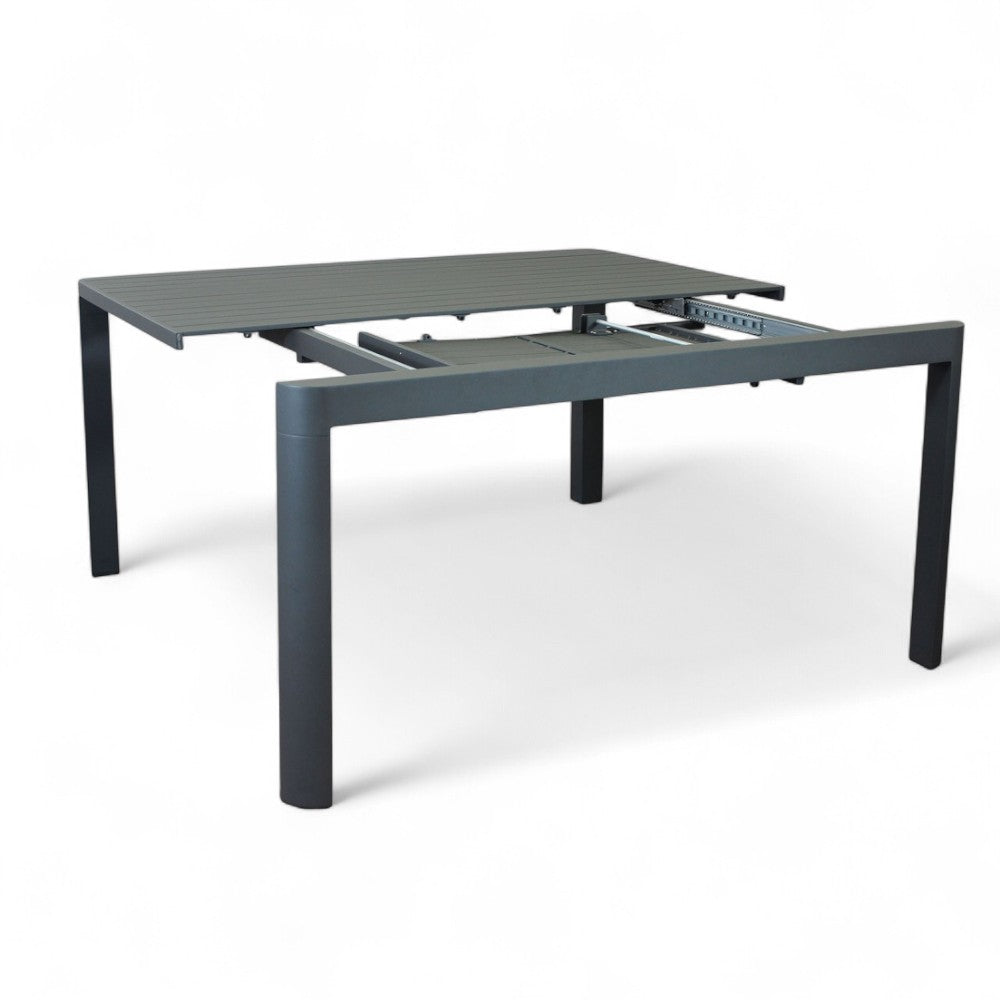 Tavolo allungabile rettangolare in alluminio antracite 100/150x150xH75 cm Scheso