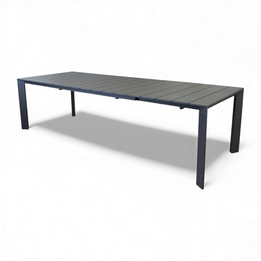Tavolo allungabile estensibile con struttura in alluminio antracite 165/215x85xH75,5 cm Saceos