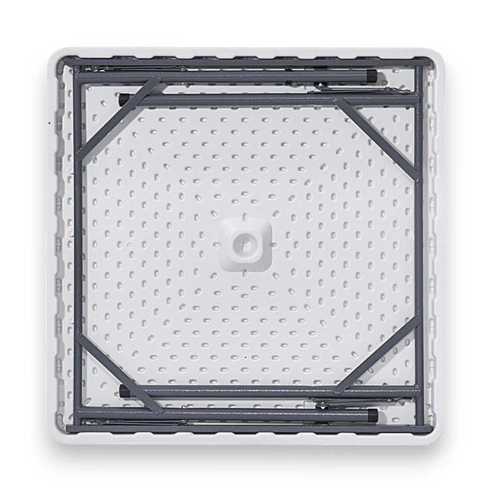 Tavolo pieghevole con struttura in acciaio camping square 88x88xH74 cm