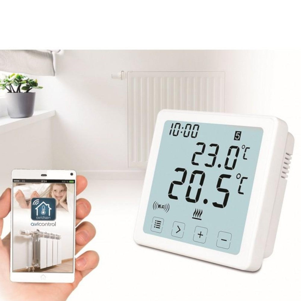 termostato digitale wifi touchscreen programmabile riscaldamento regolabile 5°c-35°c controllo remoto smartphone