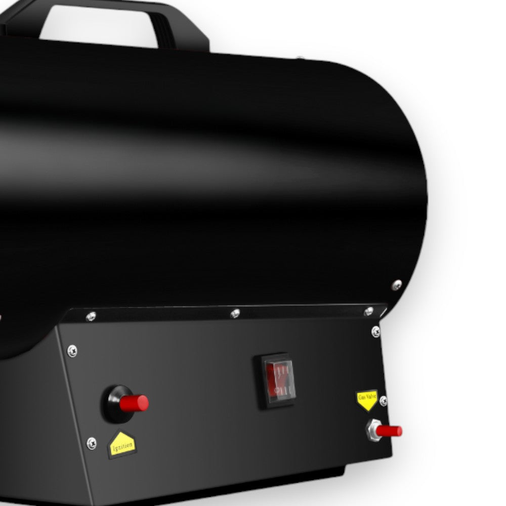 Generatore aria calda a gas con potenza max 240V protezione termica e portata aria