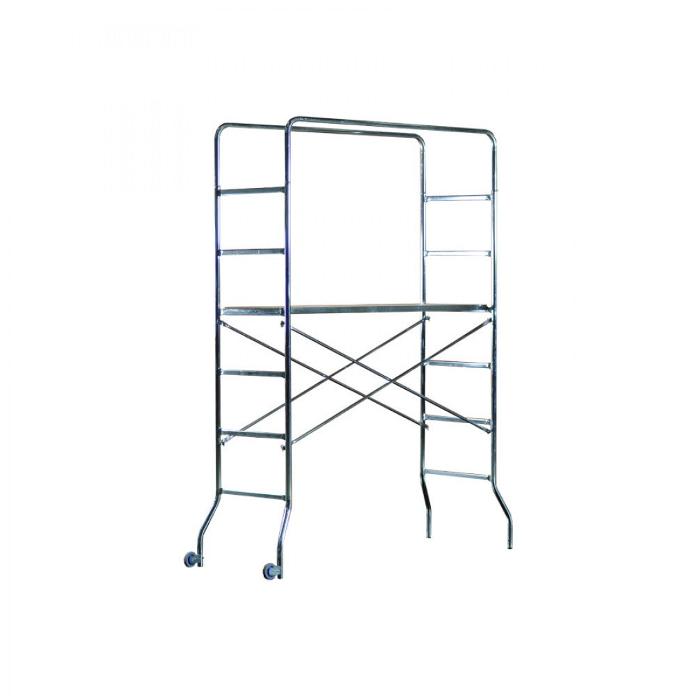 Trabattello ponteggio in acciaio h175 cm con ruote portata 120kg step up Archimede