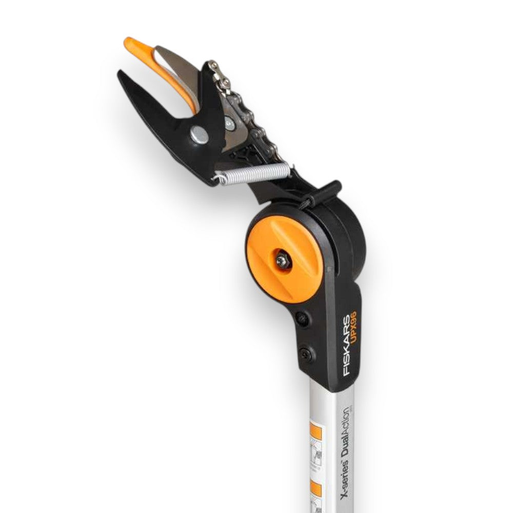 Svettatoio telescopico con lama in acciaio ultra temprato con funzione dual action allungabile fino a 4 mt UPX96 Fiskars 1080131
