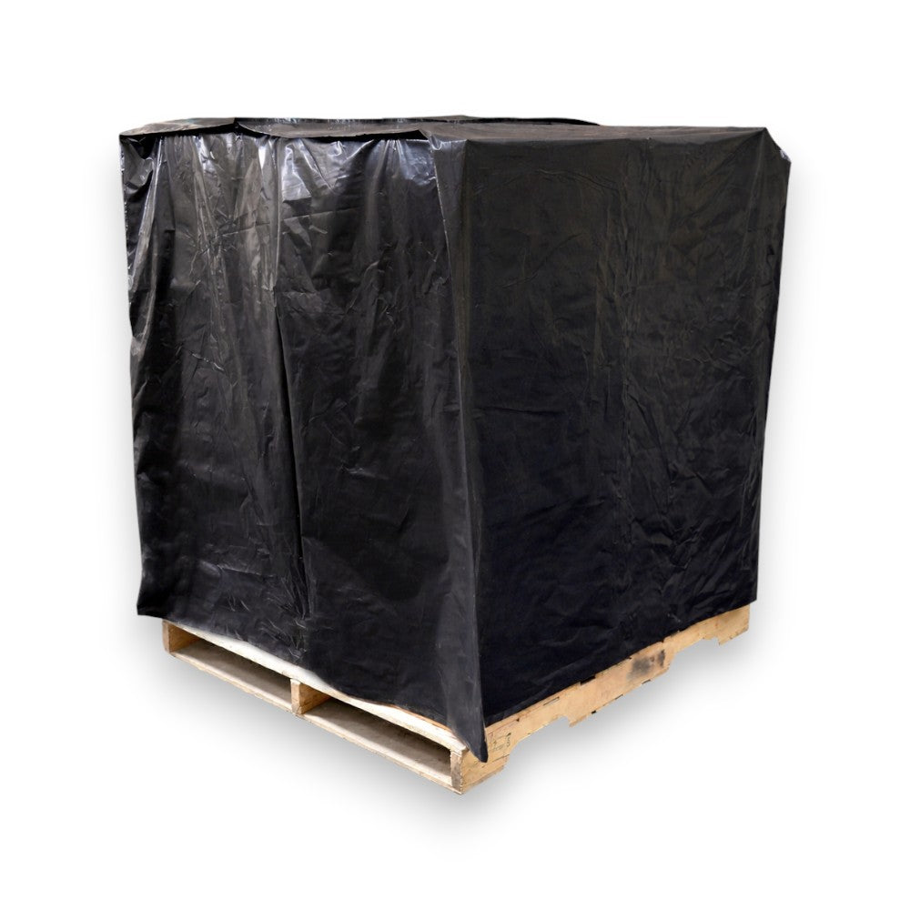 Sacco nero cover cappuccio copri pallet impermeabile e termoretraibile 120x52x220 cm