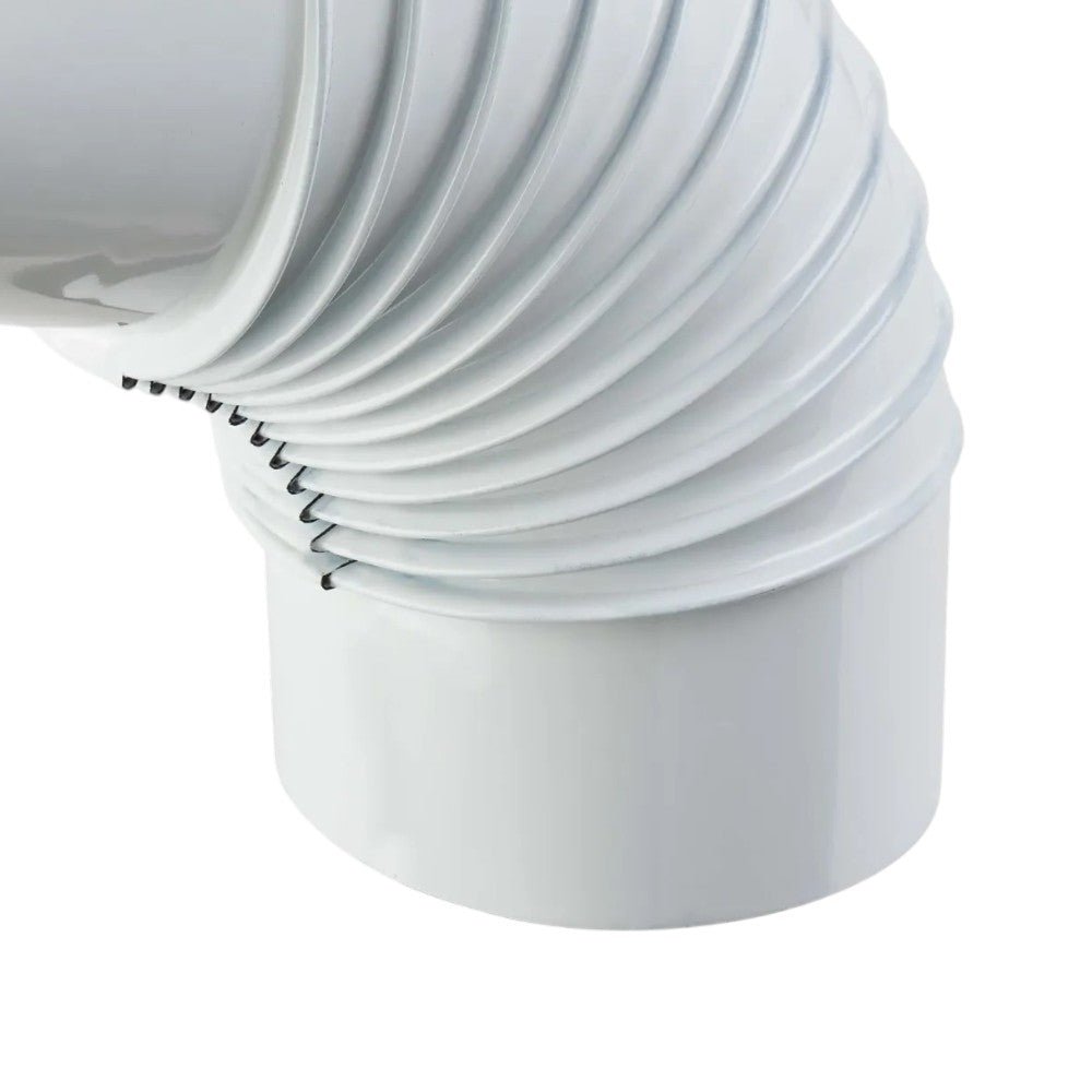 Tubo gomito 90° in acciaio porcellanato smaltato bianco per stufe a legna