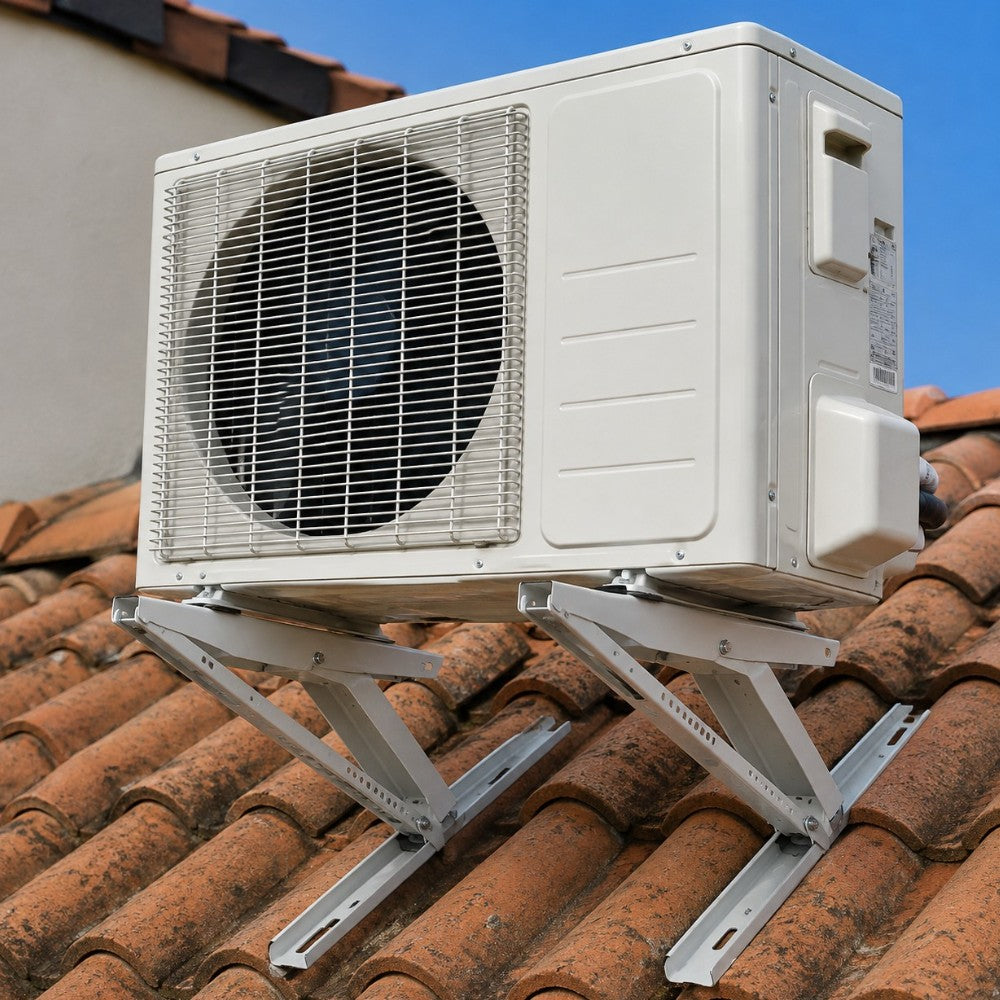 Staffa a tetto per climatizzatori 80x48x35 cm inclinazione 30-60 gradi con portata 95 kg