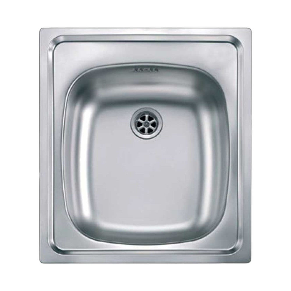 Lavello cucina in acciaio inox 44x50 cm installazione a incasso con piletta manuale senza guarnizione