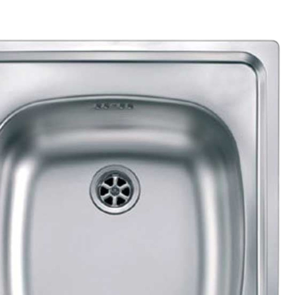 Lavello cucina in acciaio inox 44x50 cm installazione a incasso con piletta manuale senza guarnizione