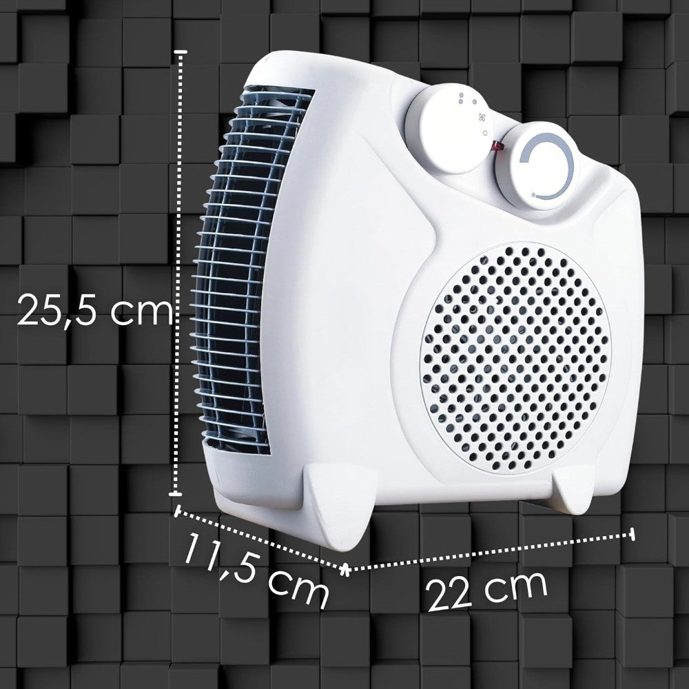 Termoventilatore elettrico regolabile con 2 potenze 1000/2000 W