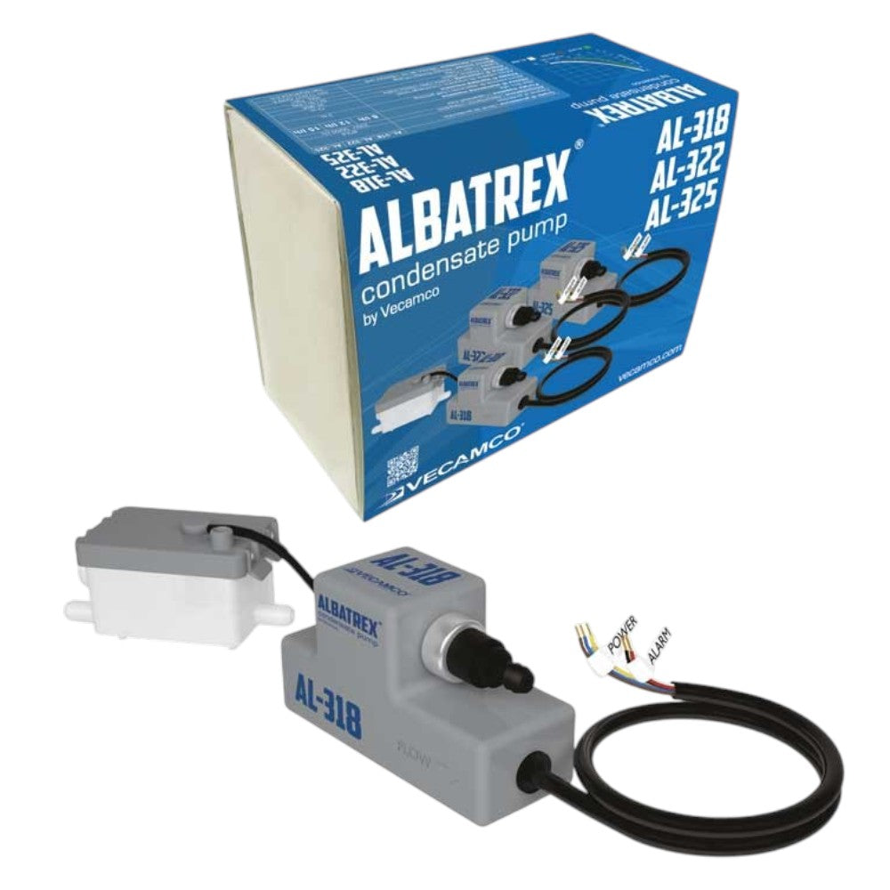 Minipompa scarico condensa per climatizzatori Albatrex 15020 con serbatoio, tubo e accessori di Installazione