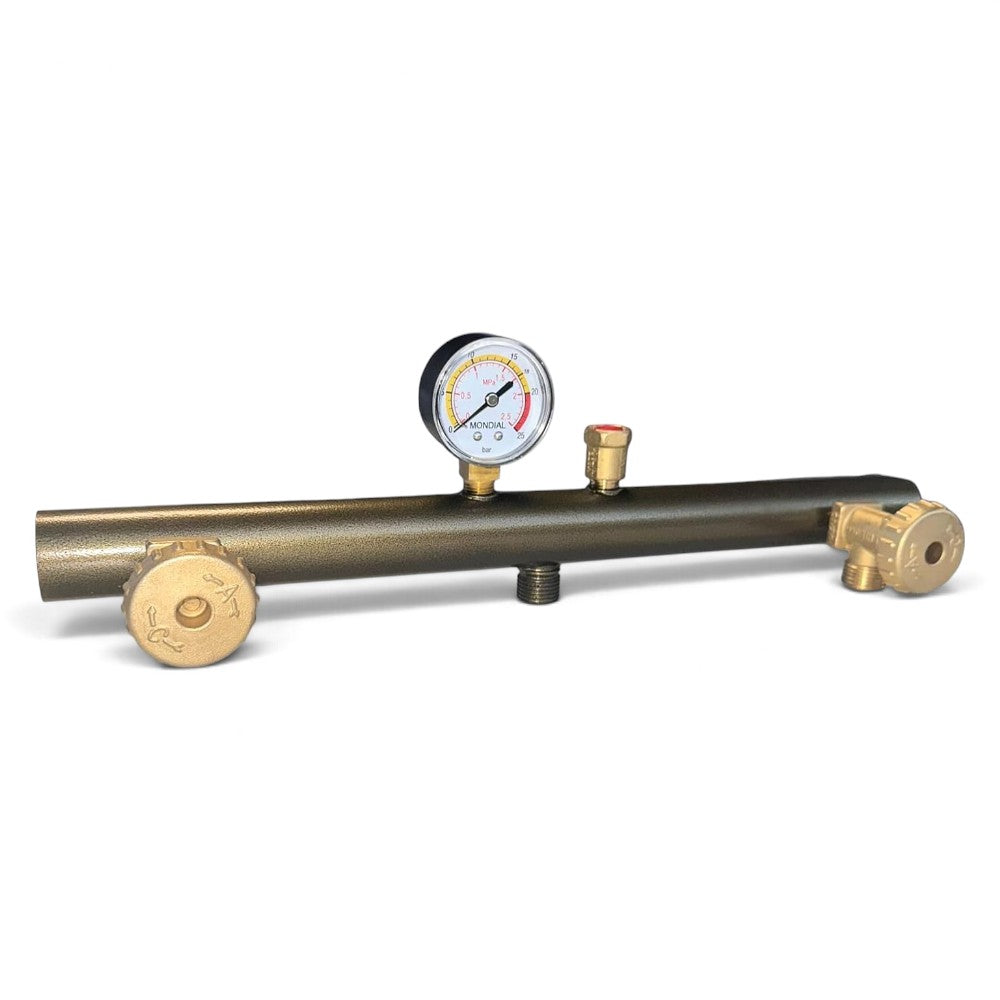 Centralina con regolatore due attacchi senza flessibili per impianti a gas 4 kg/h