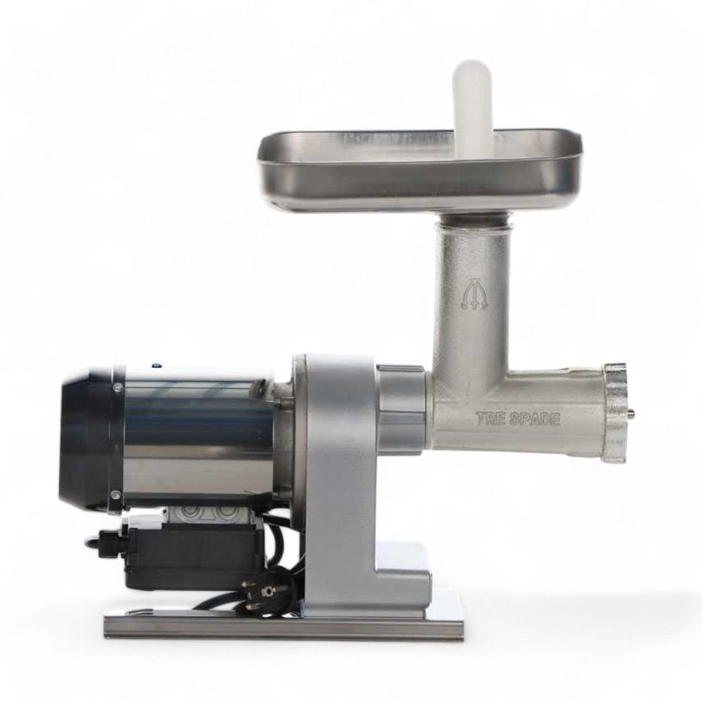 Tritacarne elettrico professionale potenza 480w acciaio inox piastra e coltello autoaffilante uso continuo