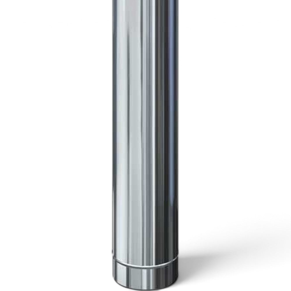 Tubo camino in acciaio inox lunghezza 100 cm diametro 13 cm per impianti fumari