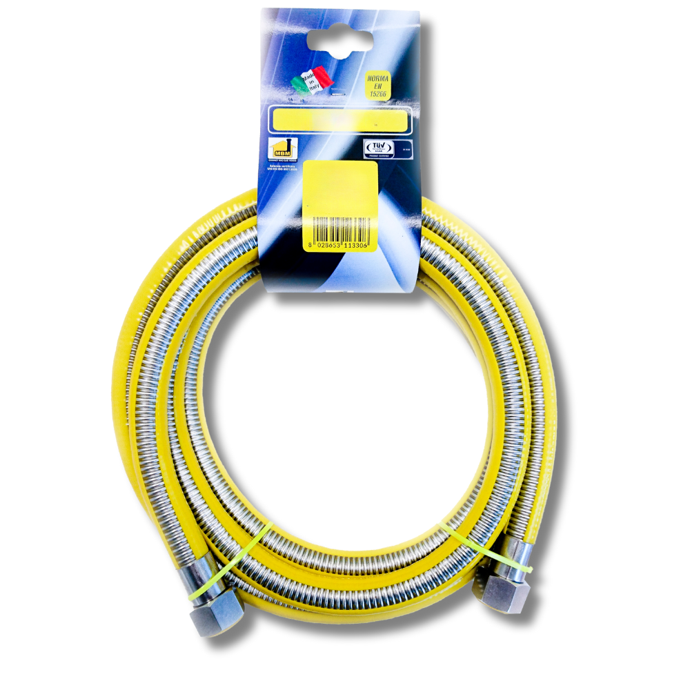 Tubo flessibile gas metallico rivestito F/F 1/2"