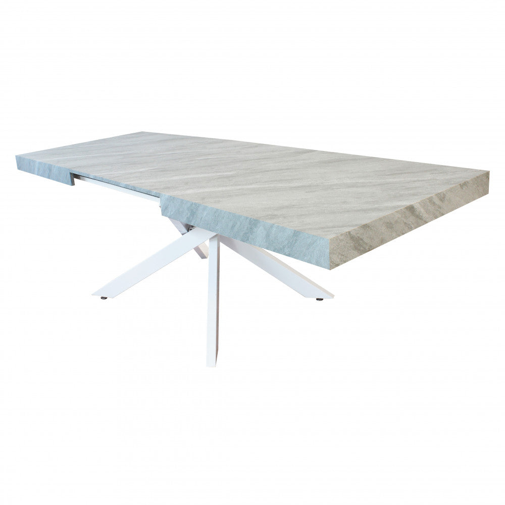 Tavolo allungabile con piano in mdf e struttura in metallo 90x160/240xH75 cm Danne